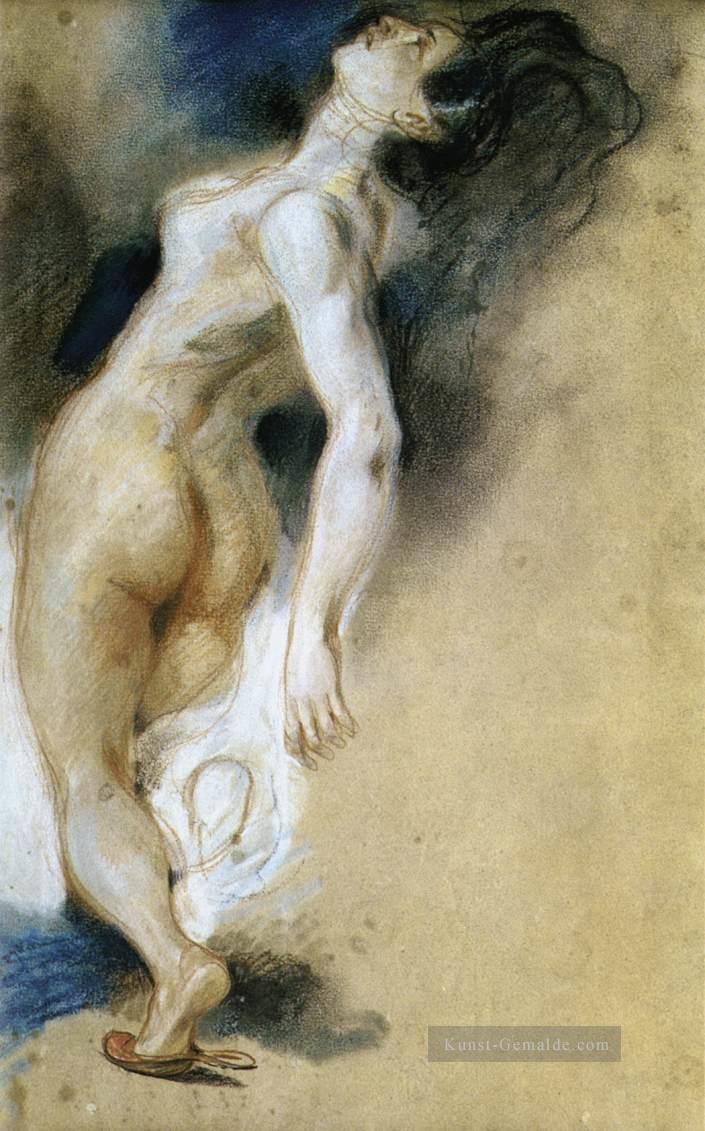 Weiblicher Akt getötet von hinten Romantischen Eugene Delacroix Ölgemälde
